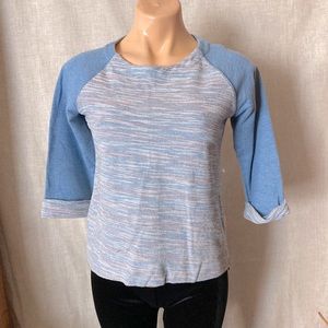 Coldwater Creek blue 3/4 sleeve thermal tee. XS